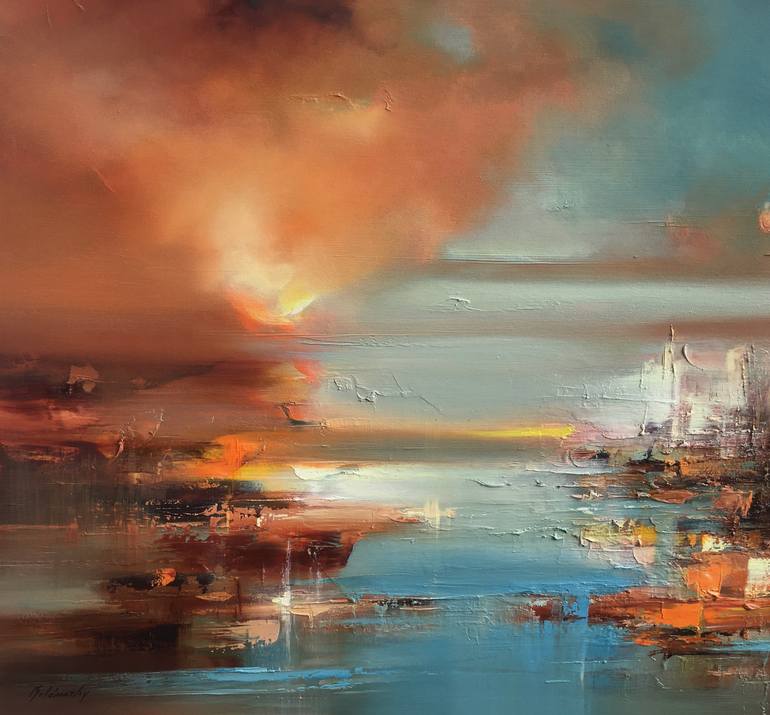 Original Impressionism Landscape Painting by Beata Belanszky-Demko