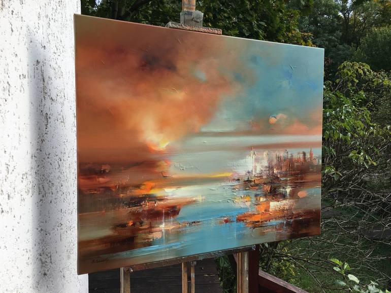 Original Impressionism Landscape Painting by Beata Belanszky-Demko