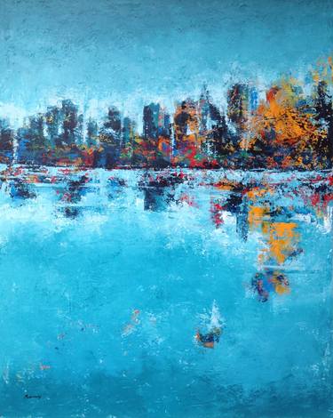 Print of Abstract Expressionism Cities Paintings by Beata Belanszky-Demko