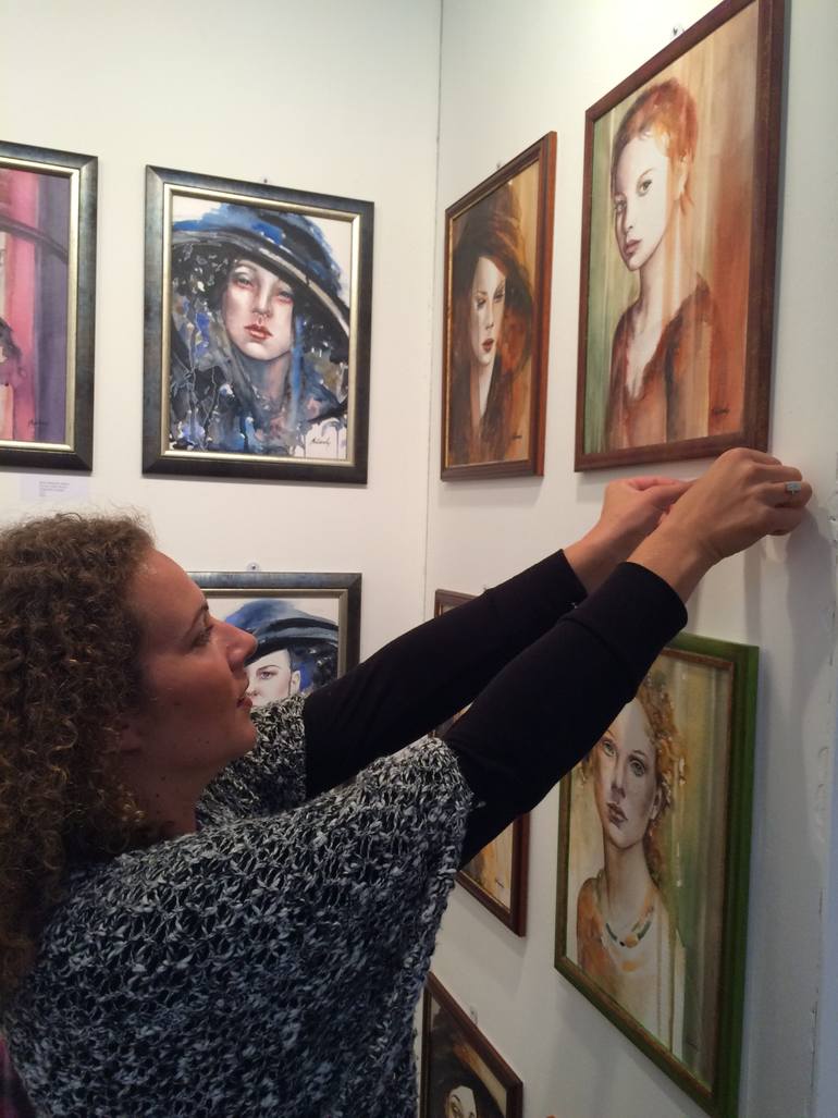 Original Figurative People Painting by Beata Belanszky-Demko