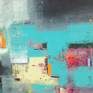 This is an original acrylic painting on canvas. It is built up from many many layers of acrylic paint added thickly with palette knife creating textural effects. The final acrylic layer let some of these layers show through and hide many of them.
The edges of the canvas are painted so it can be hanged with or without a frame as preferred.
