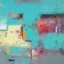 This is an original acrylic painting on canvas. It is built up from many many layers of acrylic paint added thickly with palette knife creating textural effects. The final acrylic layer let some of these layers show through and hide many of them.
The edges of the canvas are painted so it can be hanged with or without a frame as preferred.