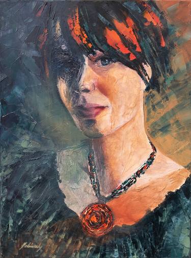 Print of Abstract Expressionism Portrait Paintings by Beata Belanszky-Demko