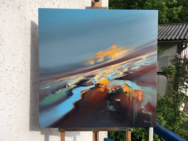 Original Abstract Expressionism Abstract Painting by Beata Belanszky-Demko