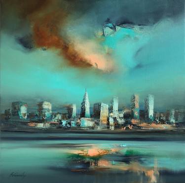 Print of Cities Paintings by Beata Belanszky-Demko