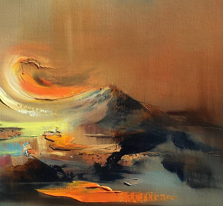 Original Abstract Expressionism Abstract Painting by Beata Belanszky-Demko