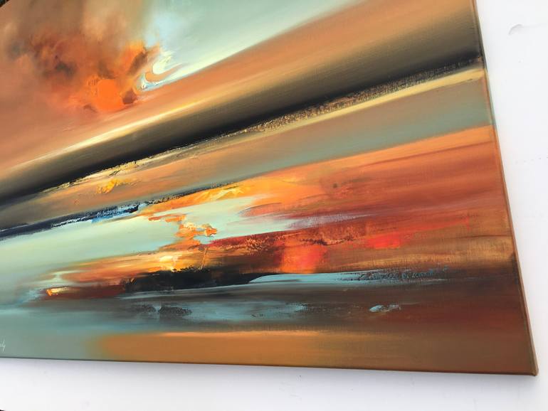 Original Abstract Expressionism Landscape Painting by Beata Belanszky-Demko