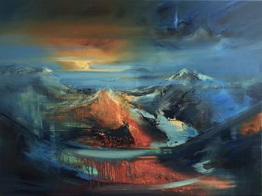 Original Abstract Landscape Paintings by Beata Belanszky-Demko