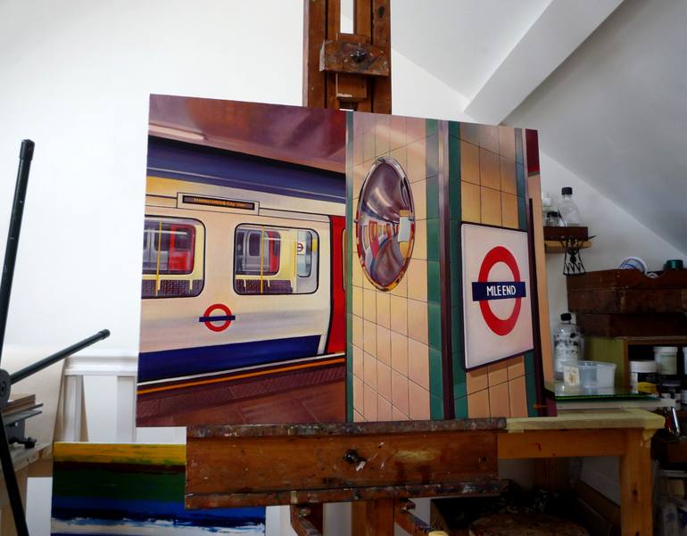 Original Figurative Cities Painting by Rebecca Coleman