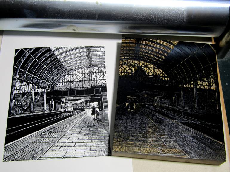 Original Figurative Architecture Printmaking by Rebecca Coleman