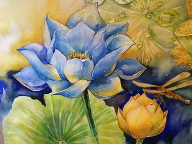 Print of Expressionism Floral Paintings by janet lee