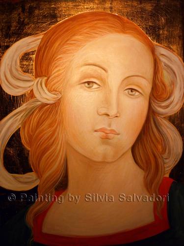 Tempera su tavola oro foglia scuola senese. Tuscany art icon  thumb