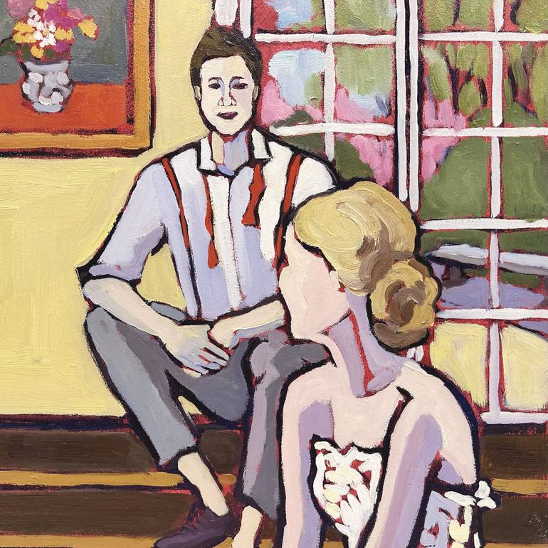 Original Contemporary Love Painting by Catherine J Martzloff