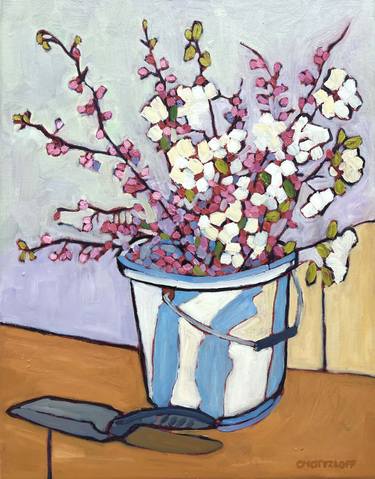 Original Impressionism Floral Paintings by Catherine J Martzloff