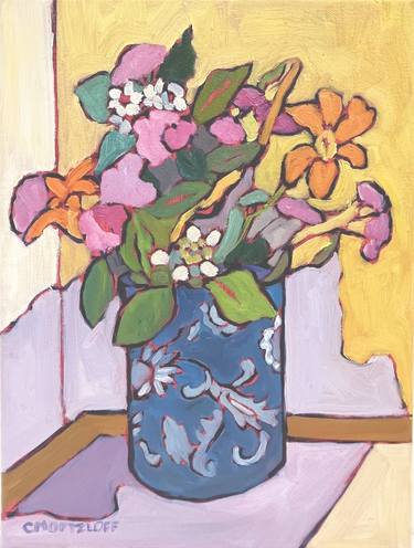 Original Modern Floral Paintings by Catherine J Martzloff