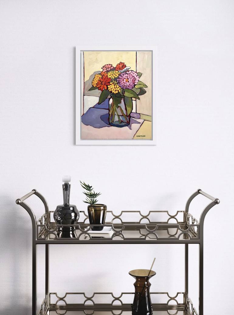 Original Contemporary Floral Painting by Catherine J Martzloff