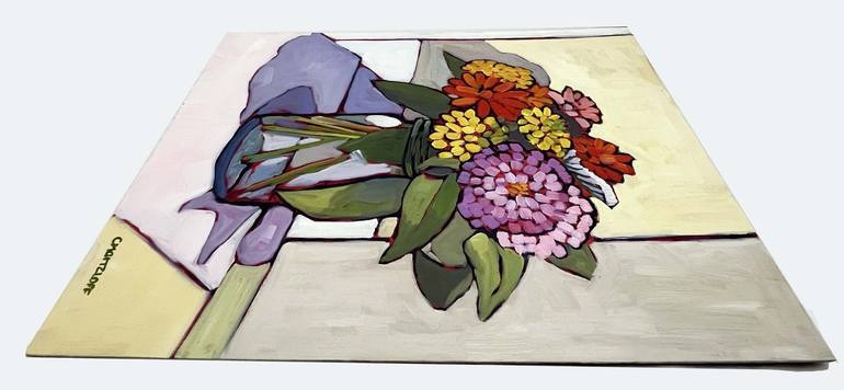 Original Contemporary Floral Painting by Catherine J Martzloff
