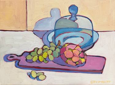 Saatchi Art Artist Catherine J Martzloff; Paintings, “"Dragon Fruit and Grapes"” #art