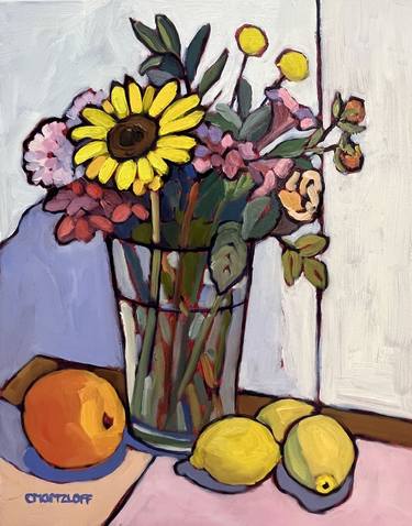 Original Expressionism Floral Paintings by Catherine J Martzloff