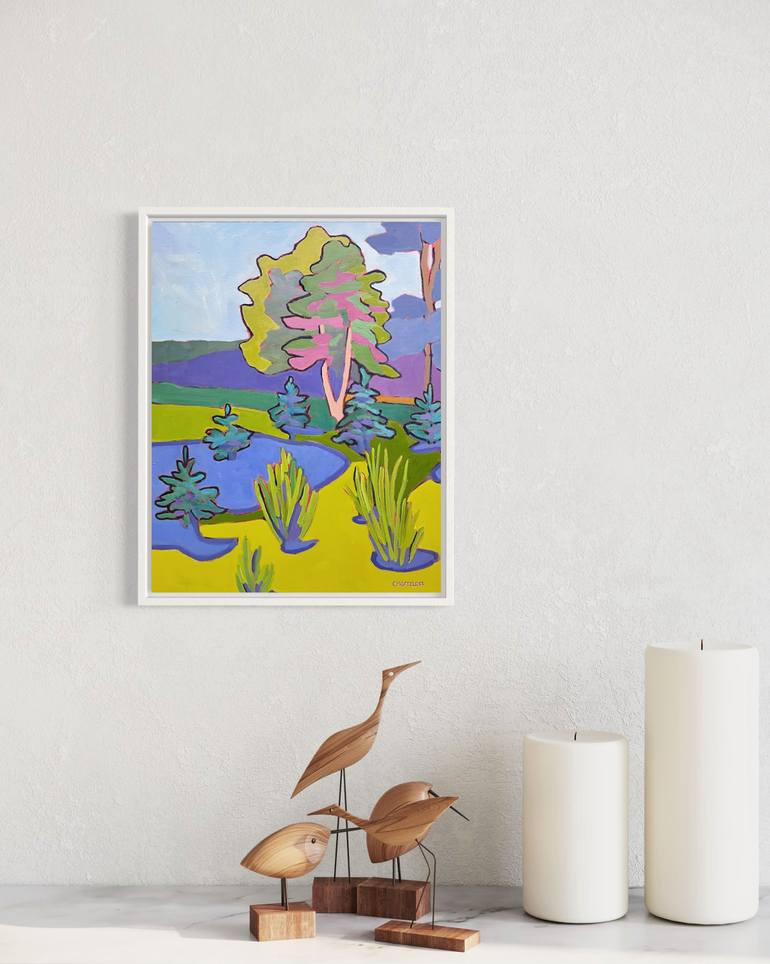 Original Abstract Expressionism Landscape Painting by Catherine J Martzloff