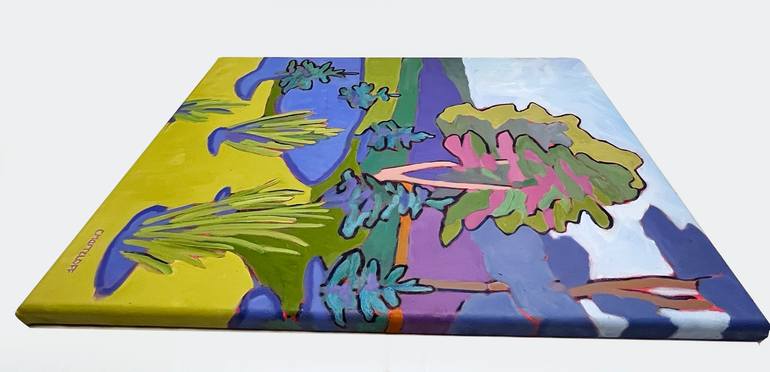 Original Abstract Expressionism Landscape Painting by Catherine J Martzloff