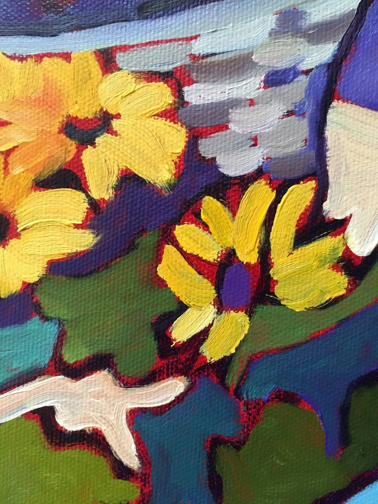 Original Abstract Floral Painting by Catherine J Martzloff