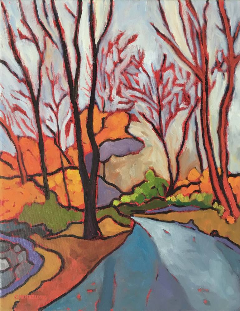 Print of Expressionism Landscape Paintings by Catherine J Martzloff