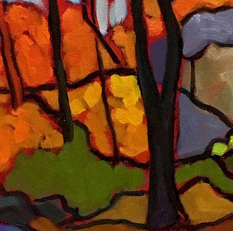 Original Expressionism Landscape Painting by Catherine J Martzloff