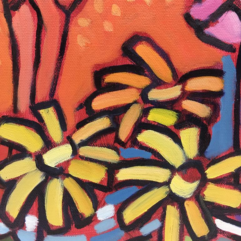 Original Expressionism Floral Painting by Catherine J Martzloff