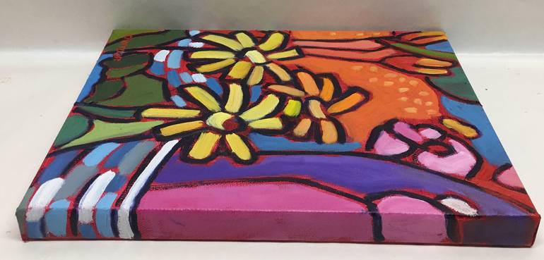 Original Expressionism Floral Painting by Catherine J Martzloff