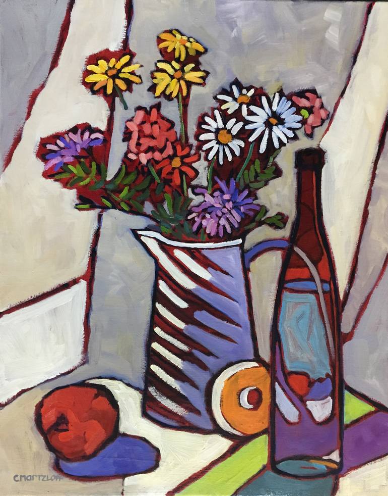 Original Expressionism Still Life Paintings by Catherine J Martzloff