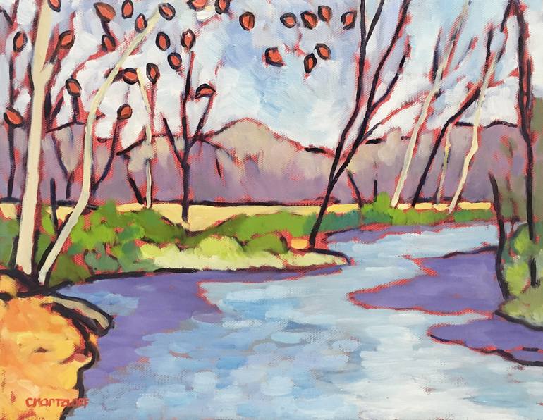 Original Expressionism Landscape Paintings by Catherine J Martzloff