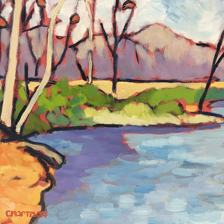 Original Expressionism Landscape Painting by Catherine J Martzloff