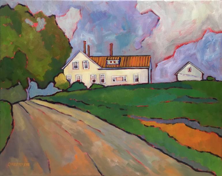 Original Expressionism Landscape Paintings by Catherine J Martzloff