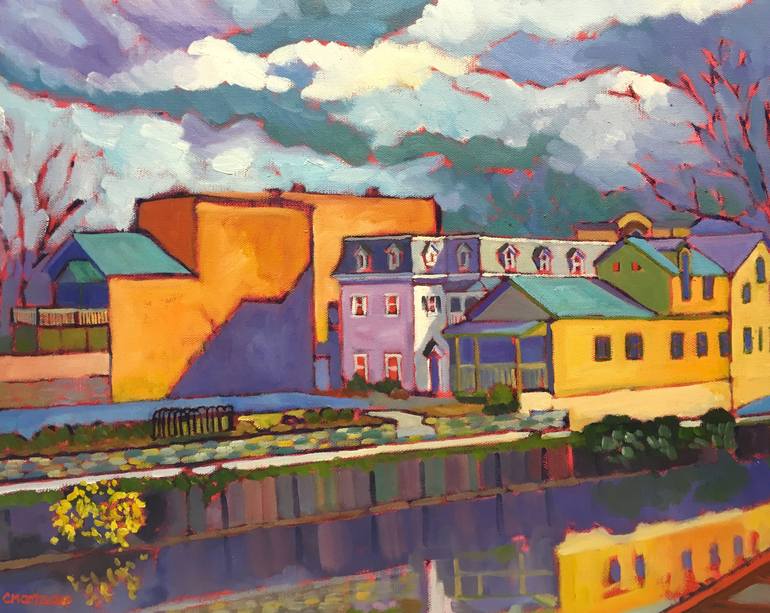 Original Expressionism Architecture Paintings by Catherine J Martzloff