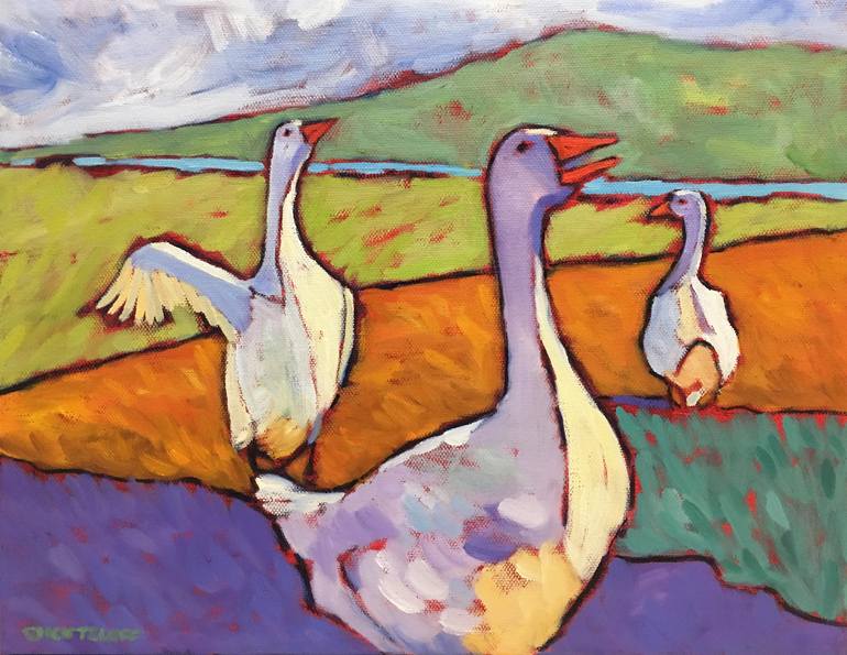 Original Expressionism Animal Paintings by Catherine J Martzloff