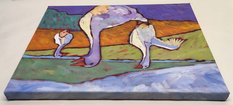 Original Expressionism Animal Painting by Catherine J Martzloff