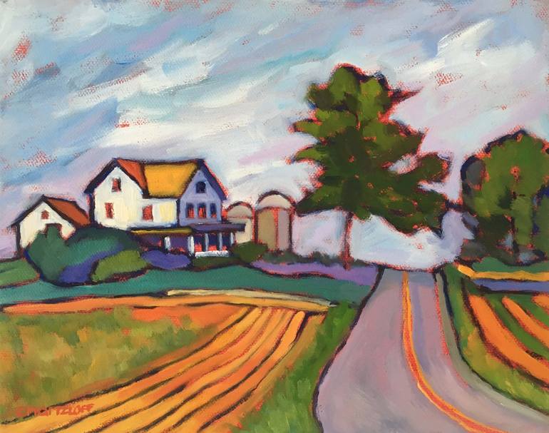 Original Expressionism Landscape Paintings by Catherine J Martzloff