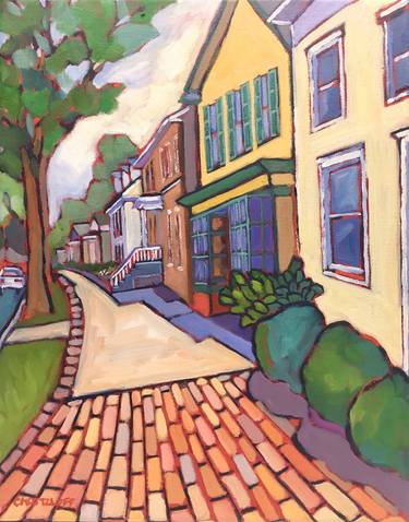 Original Expressionism Architecture Paintings by Catherine J Martzloff