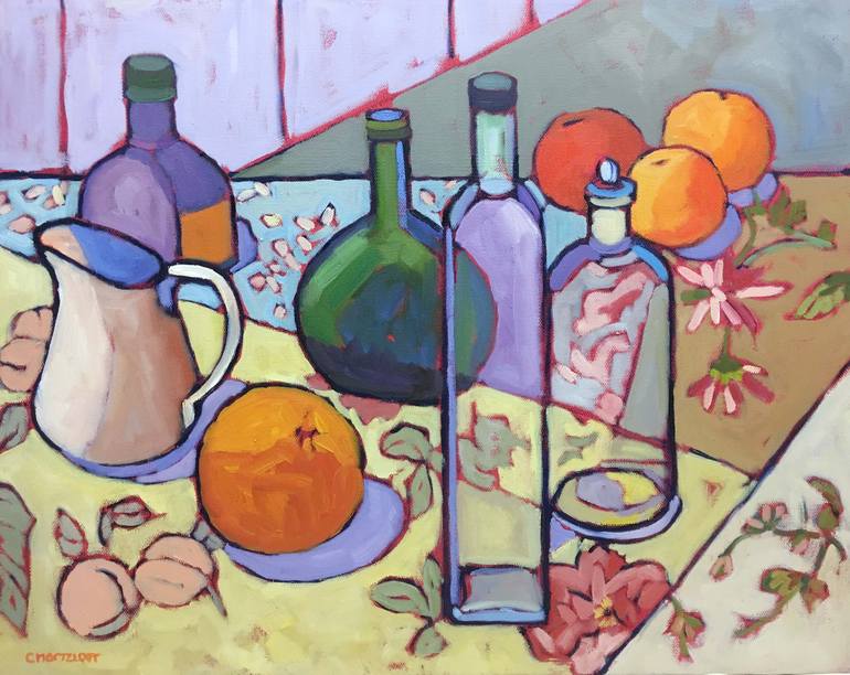 Original Expressionism Still Life Paintings by Catherine J Martzloff