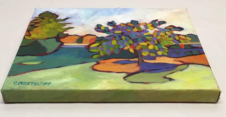 Original Expressionism Landscape Painting by Catherine J Martzloff