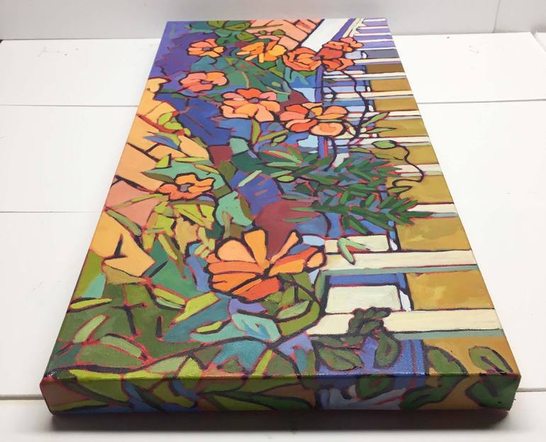 Original Expressionism Floral Painting by Catherine J Martzloff