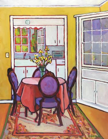 Original Expressionism Interiors Paintings by Catherine J Martzloff