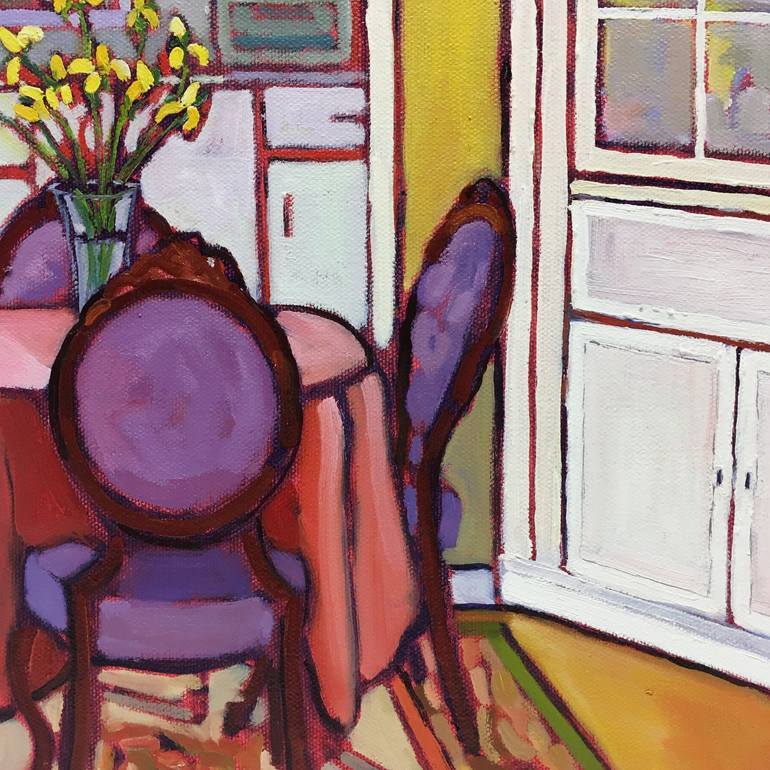 Original Expressionism Interiors Painting by Catherine J Martzloff