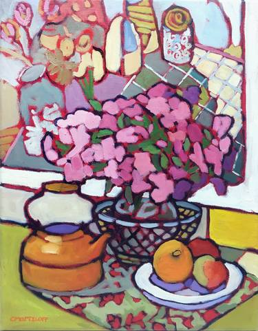 Original Expressionism Still Life Paintings by Catherine J Martzloff