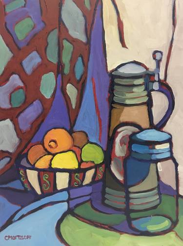 Print of Abstract Expressionism Still Life Paintings by Catherine J Martzloff