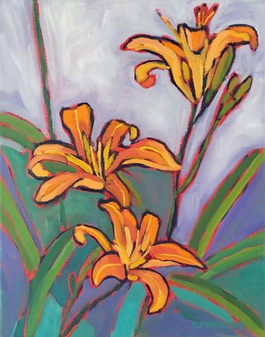 Original Expressionism Floral Paintings by Catherine J Martzloff