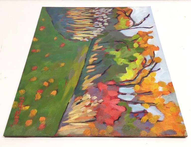 Original Expressionism Landscape Painting by Catherine J Martzloff