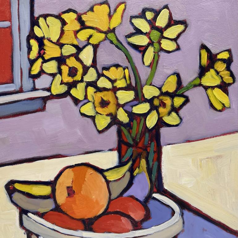 Original Expressionism Floral Painting by Catherine J Martzloff