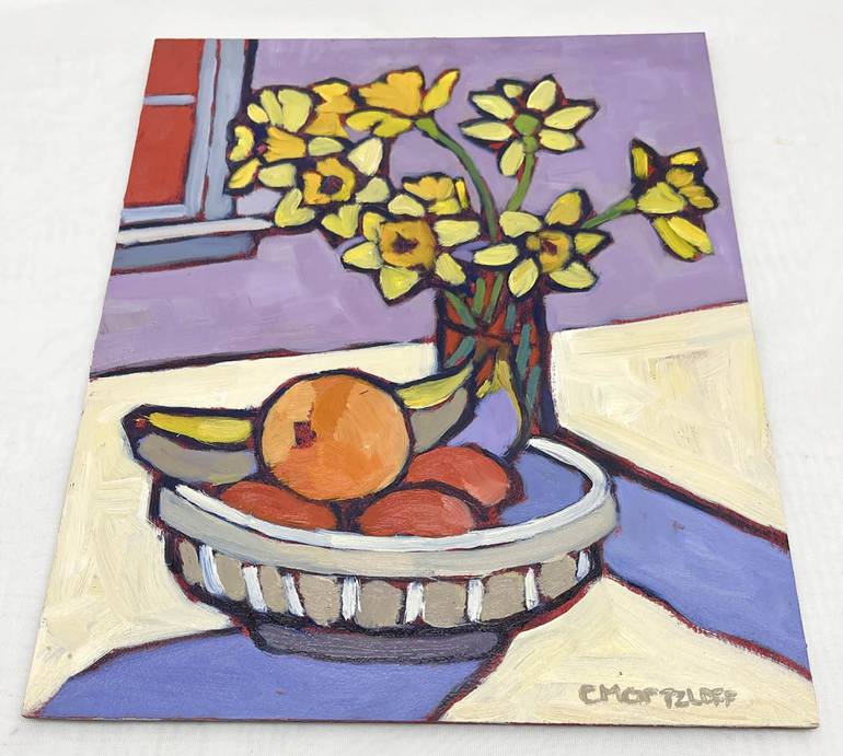 Original Expressionism Floral Painting by Catherine J Martzloff